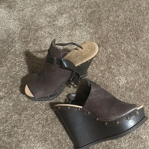 Brown Wedge Sandals